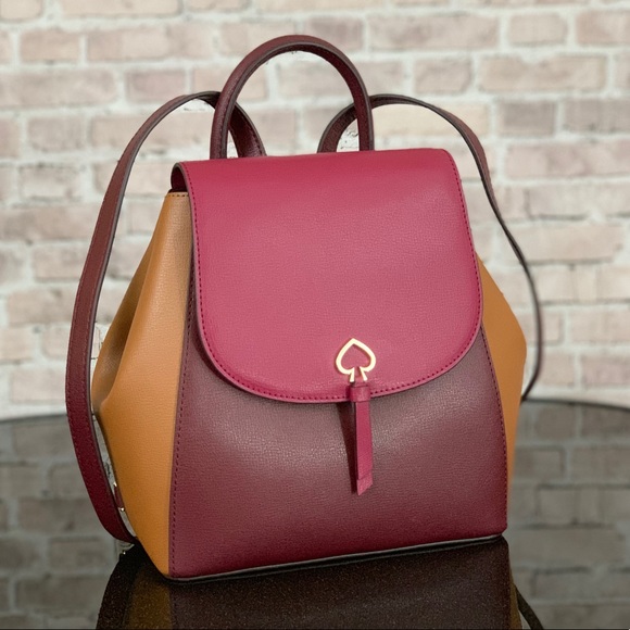 KATE SPADE ADEL MEDIUM FLAP LEATHER BACKPACK BAG - Picture 2 of 8